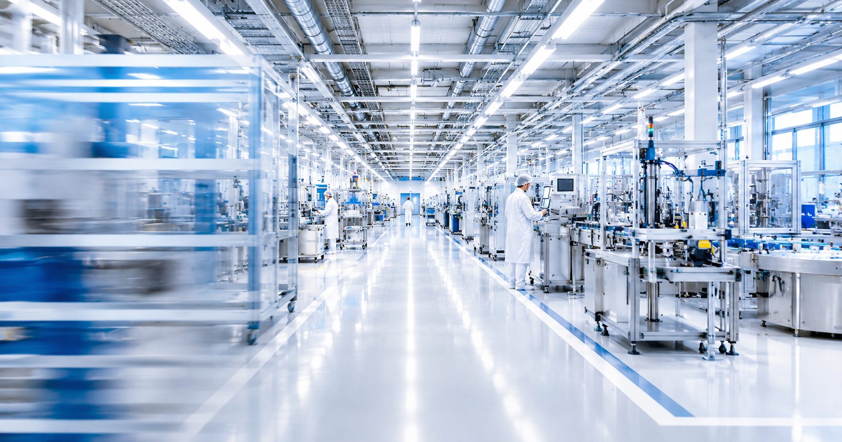 Sorgfältige Arbeit in einem modernen pharmazeutischen Labor